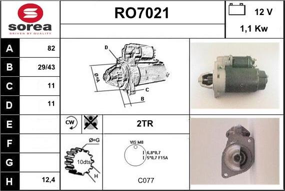 Sera RO7021 - Démarreur cwaw.fr