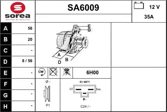 Sera SA6009 - Alternateur cwaw.fr