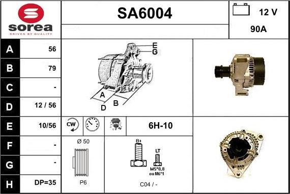 Sera SA6004 - Alternateur cwaw.fr