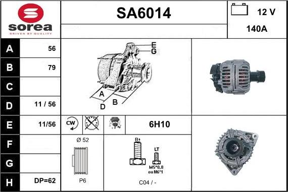 Sera SA6014 - Alternateur cwaw.fr