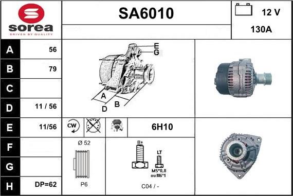 Sera SA6010 - Alternateur cwaw.fr