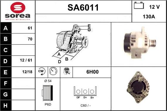 Sera SA6011 - Alternateur cwaw.fr