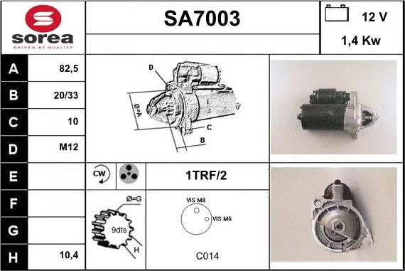 Sera SA7003 - Démarreur cwaw.fr