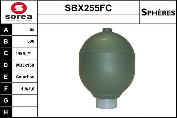 Sera SBX255FC - Accumulateur de pression, suspension / amortissement cwaw.fr