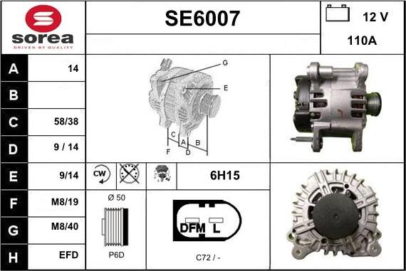 Sera SE6007 - Alternateur cwaw.fr