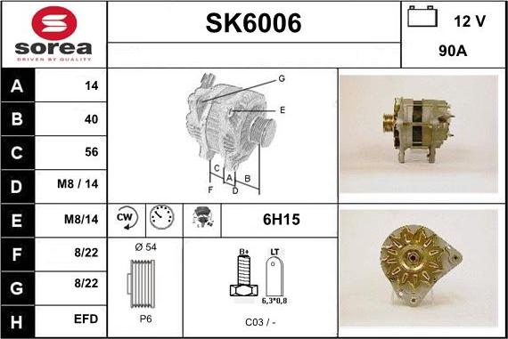 Sera SK6006 - Alternateur cwaw.fr