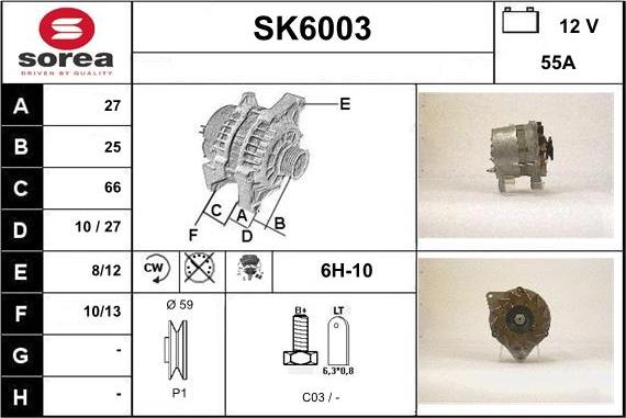 Sera SK6003 - Alternateur cwaw.fr