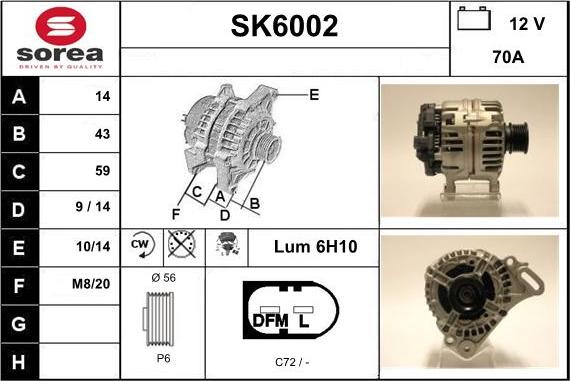 Sera SK6002 - Alternateur cwaw.fr