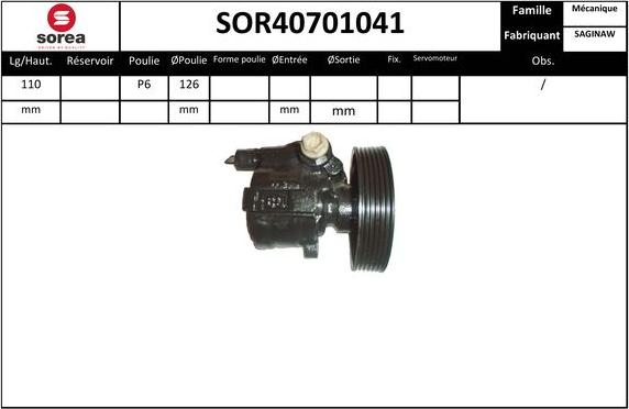 Sera SOR40701041 - Pompe hydraulique, direction cwaw.fr