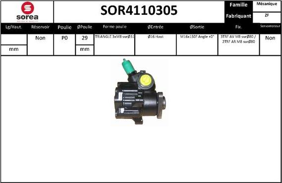 Sera SOR4110305 - Pompe hydraulique, direction cwaw.fr