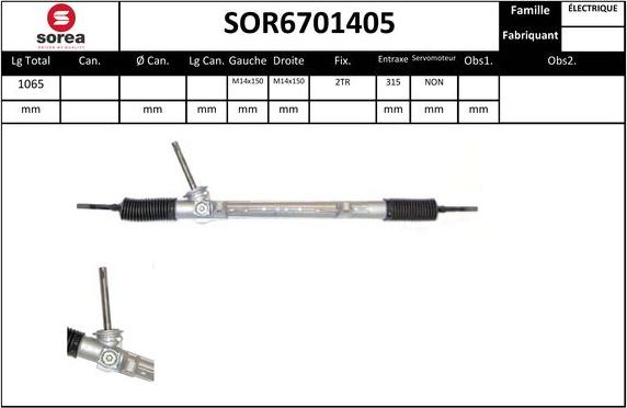 Sera SOR6701405 - Crémaillière de direction cwaw.fr