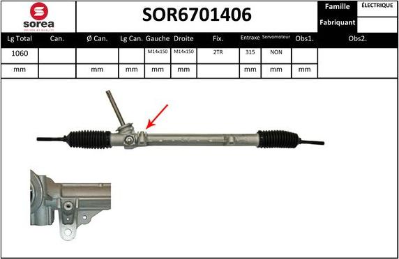 Sera SOR6701406 - Crémaillière de direction cwaw.fr