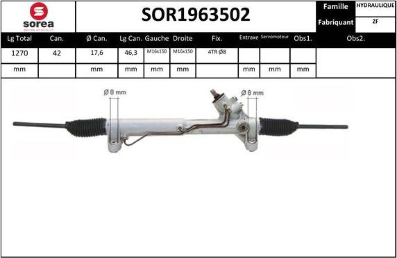 Sera SOR1963502 - Crémaillière de direction cwaw.fr