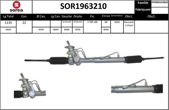 Sera SOR1963210 - Crémaillière de direction cwaw.fr