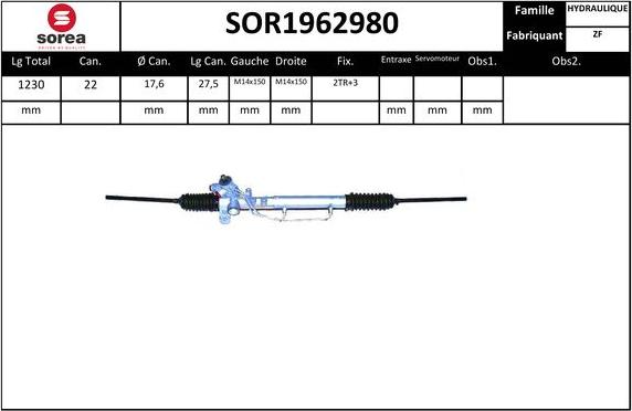 Sera SOR1962980 - Crémaillière de direction cwaw.fr