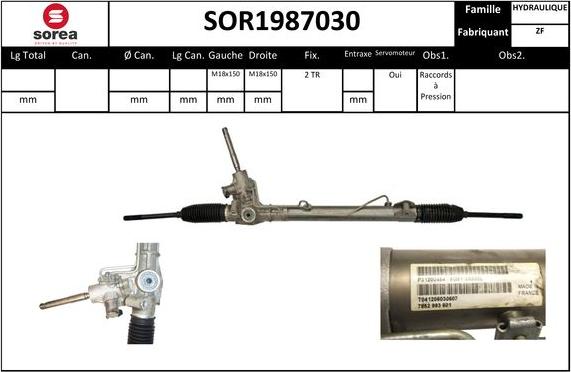 Sera SOR1987030 - Crémaillière de direction cwaw.fr