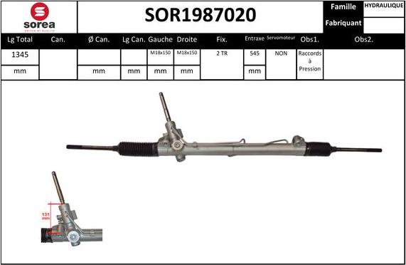 Sera SOR1987020 - Crémaillière de direction cwaw.fr