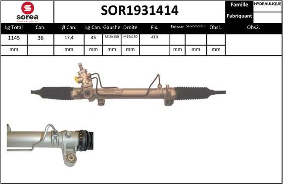 Sera SOR1931414 - Crémaillière de direction cwaw.fr