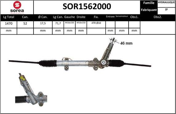 Sera SOR1562000 - Crémaillière de direction cwaw.fr