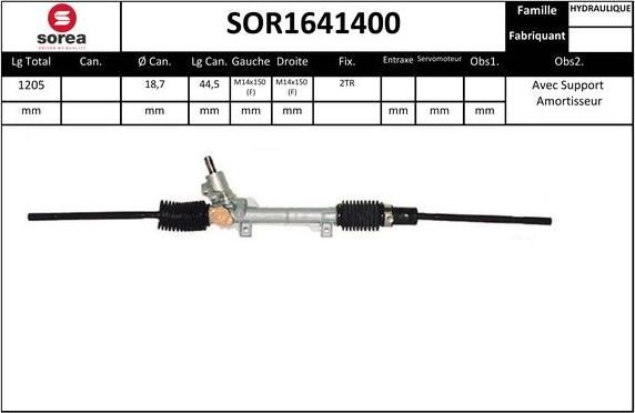 Sera SOR1641400 - Crémaillière de direction cwaw.fr