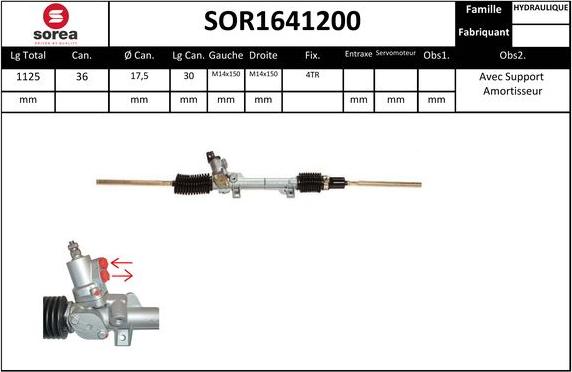 Sera SOR1641200 - Crémaillière de direction cwaw.fr