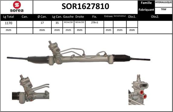 Sera SOR1627810 - Crémaillière de direction cwaw.fr