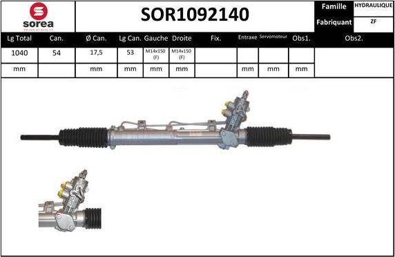 Sera SOR1092140 - Crémaillière de direction cwaw.fr