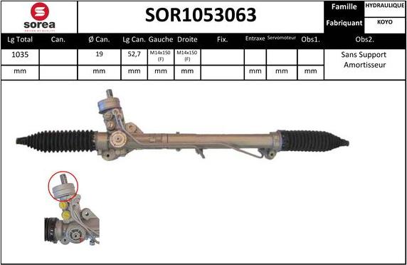 Sera SOR1053063 - Crémaillière de direction cwaw.fr