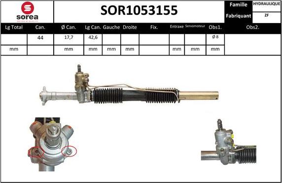 Sera SOR1053155 - Crémaillière de direction cwaw.fr