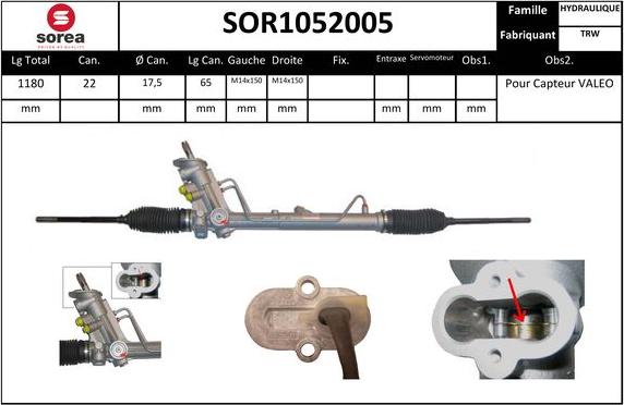 Sera SOR1052005 - Crémaillière de direction cwaw.fr