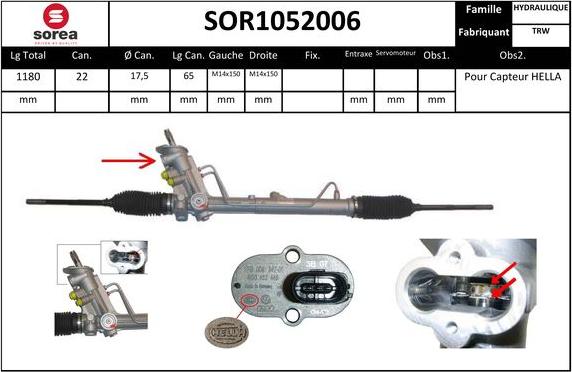 Sera SOR1052006 - Crémaillière de direction cwaw.fr