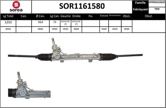 Sera SOR1161580 - Crémaillière de direction cwaw.fr