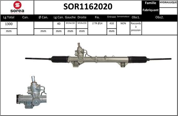 Sera SOR1162020 - Crémaillière de direction cwaw.fr