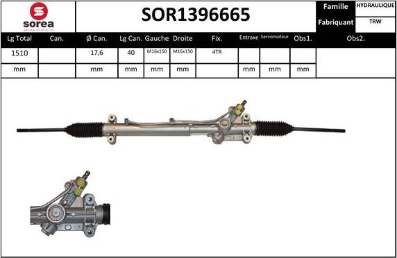 Sera SOR1396665 - Crémaillière de direction cwaw.fr