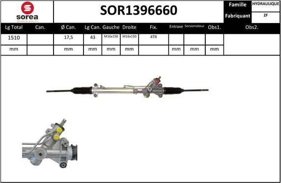 Sera SOR1396660 - Crémaillière de direction cwaw.fr