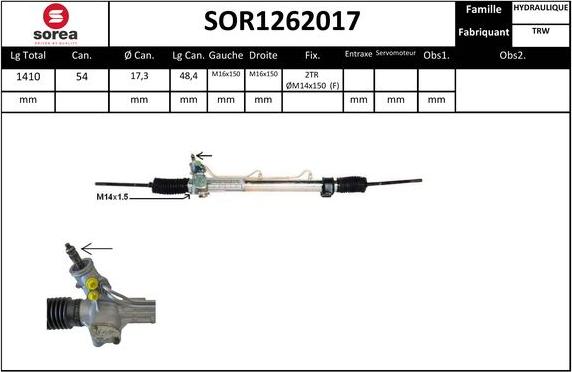 Sera SOR1262017 - Crémaillière de direction cwaw.fr