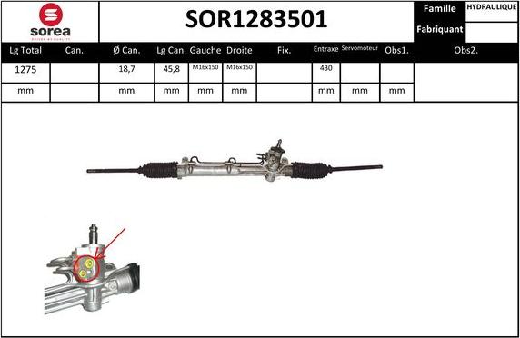 Sera SOR1283501 - Crémaillière de direction cwaw.fr