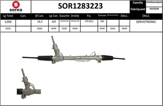 Sera SOR1283223 - Crémaillière de direction cwaw.fr