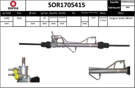 Sera SOR1705415 - Crémaillière de direction cwaw.fr