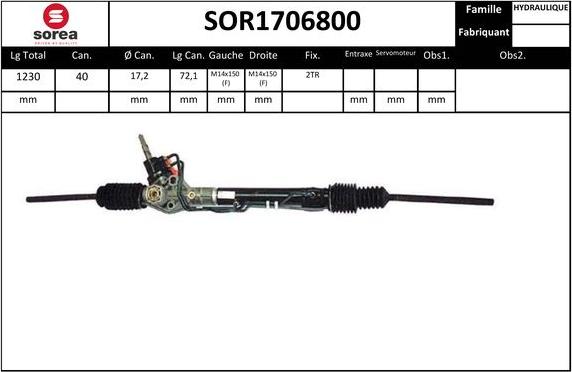 Sera SOR1706800 - Crémaillière de direction cwaw.fr