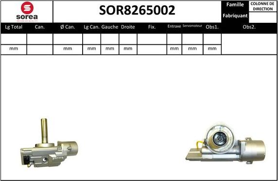 Sera SOR8265002 - Colonne de direction cwaw.fr