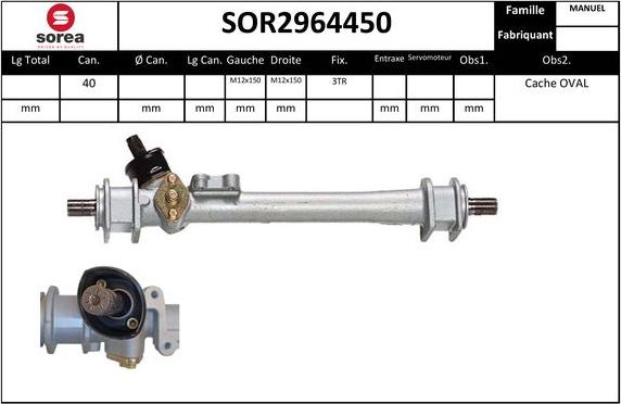 Sera SOR2964450 - Crémaillière de direction cwaw.fr