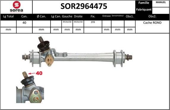 Sera SOR2964475 - Crémaillière de direction cwaw.fr