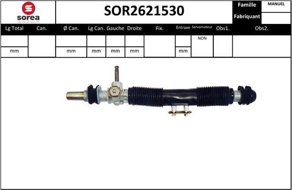 Sera SOR2621530 - Crémaillière de direction cwaw.fr