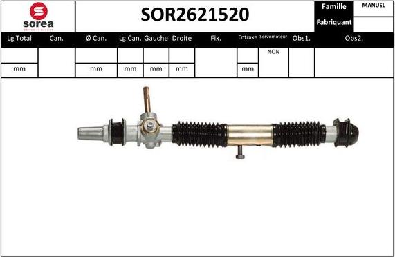 Sera SOR2621520 - Crémaillière de direction cwaw.fr