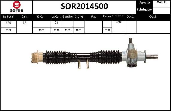 Sera SOR2014500 - Crémaillière de direction cwaw.fr