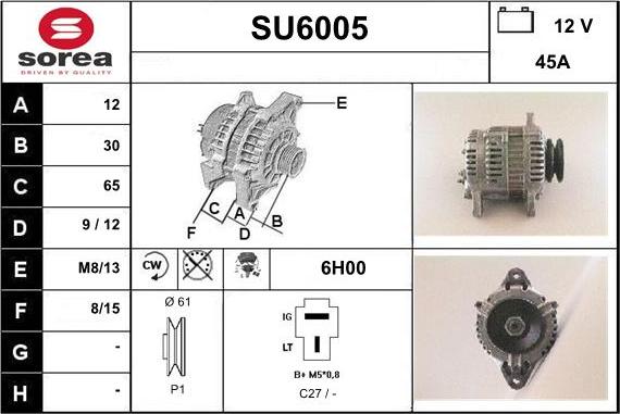 Sera SU6005 - Alternateur cwaw.fr