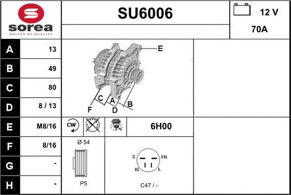 Sera SU6006 - Alternateur cwaw.fr