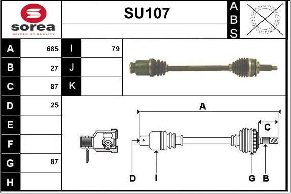 Sera SU107 - Arbre de transmission cwaw.fr