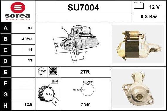 Sera SU7004 - Démarreur cwaw.fr